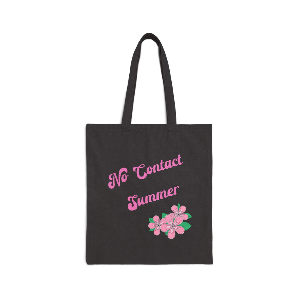 Tote Bag — "No Contact Summer" Floral Canvas Market Tote