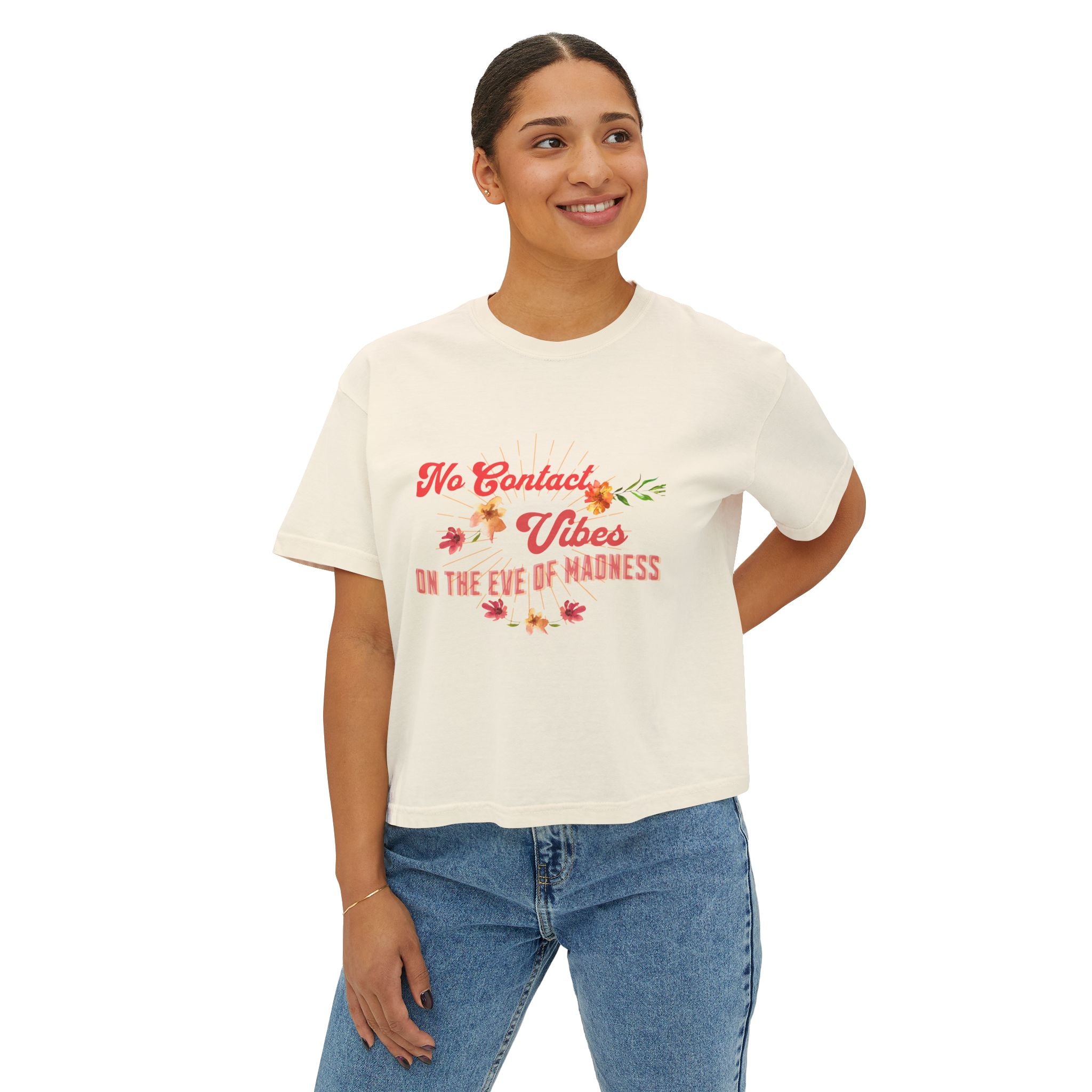 No Contact Vibes Women's Boxy Tee