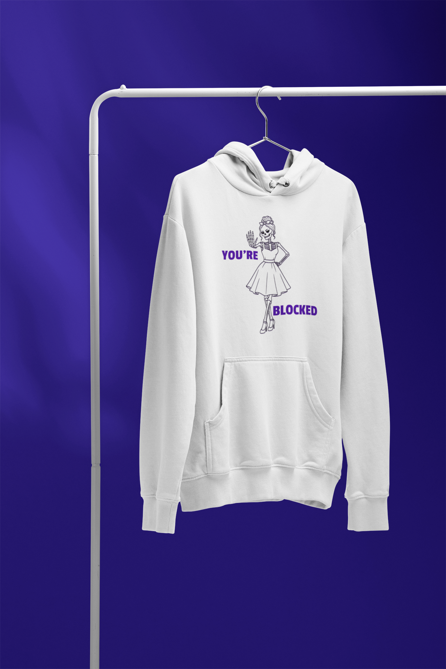You're Blocked Cute Girl Graphic Hoodie