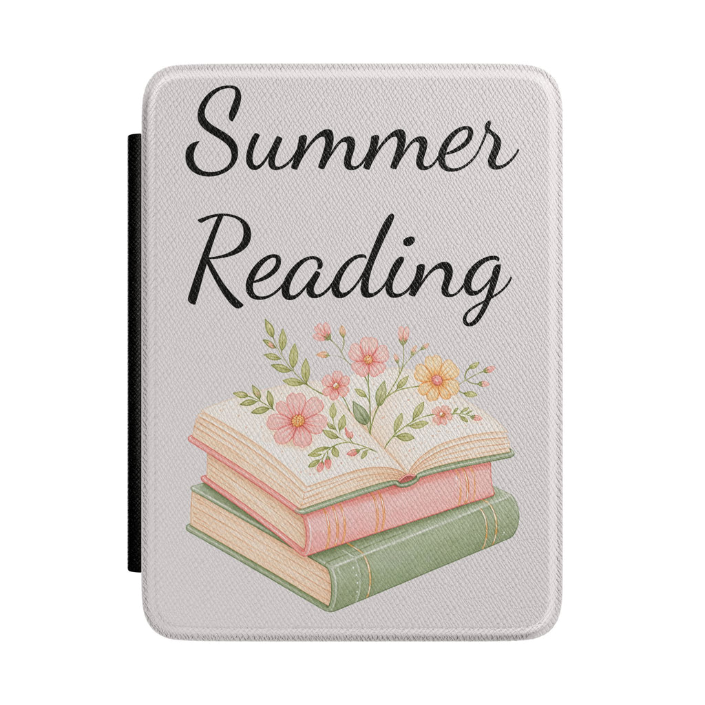 Summer Reading Kindle Case — Floral Book Stack E-Reader Cover